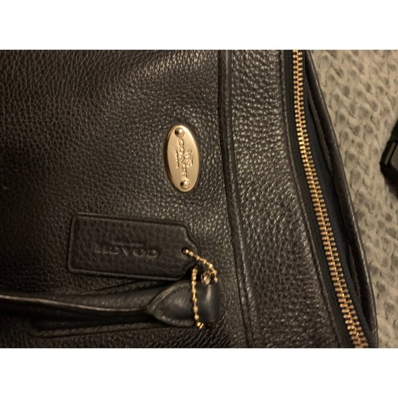 Coach Black Leather Zipper Shoulder Bag - Picture 4 of 8